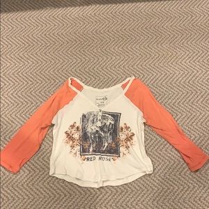 Free people 3/4 sleeve top.